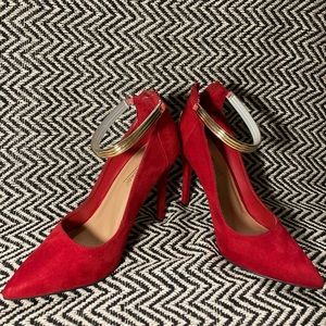Red High Heel Pumps Shoes